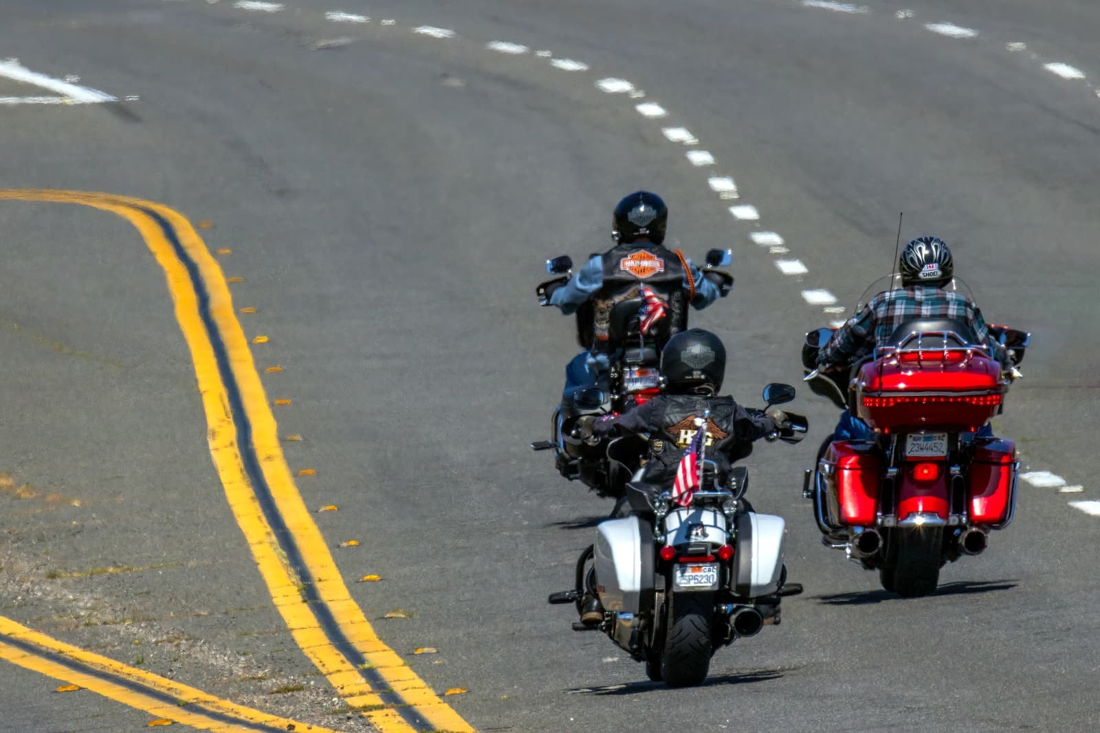 Touring rider on the highway
